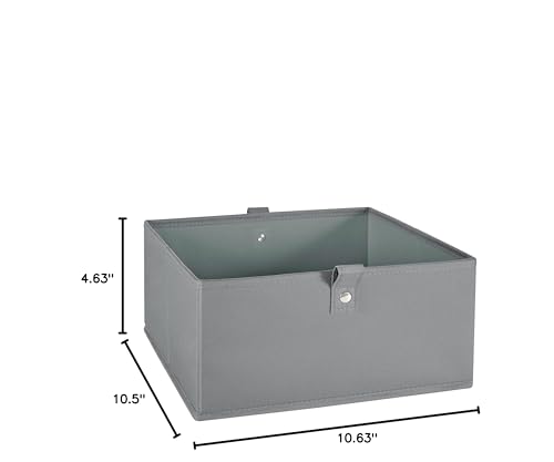 RiverRidge Folding Storage Bins - 6-Pack of 5in Tall Gray Cubes - color: 6 Gray Bins