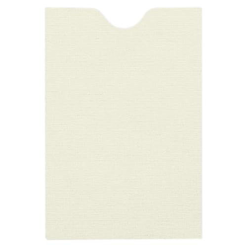 LUXPaper Credit Card Sleeves | 2 3/8" x 3 1/2" | Natural Linen | 80lb. Text | 50 Qty - color: Natural Linen, size: 50 Qty.