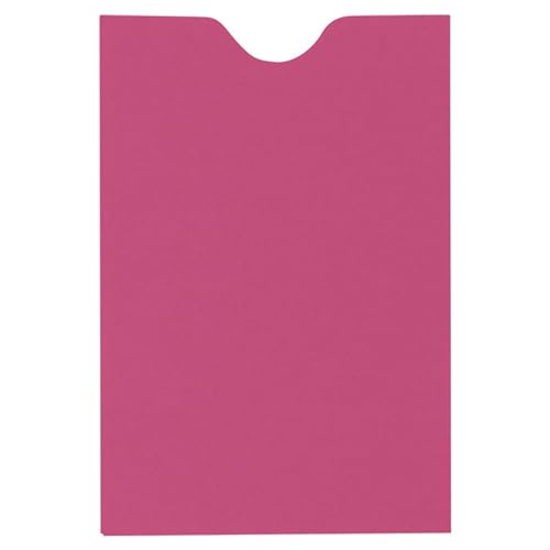 LUXPaper Credit Card Sleeves | 2 3/8" x 3 1/2" | Magenta Pink | 80lb. Text | 50 Qty - color: Magenta Pink, size: 50 Qty.