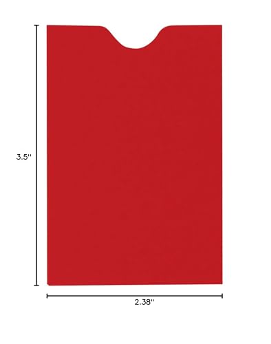 LUXPaper Credit Card Sleeves | 2 3/8" x 3 1/2" | Ruby Red | 80lb. Text | 50 Qty - color: Ruby Red, size: 50 Qty.