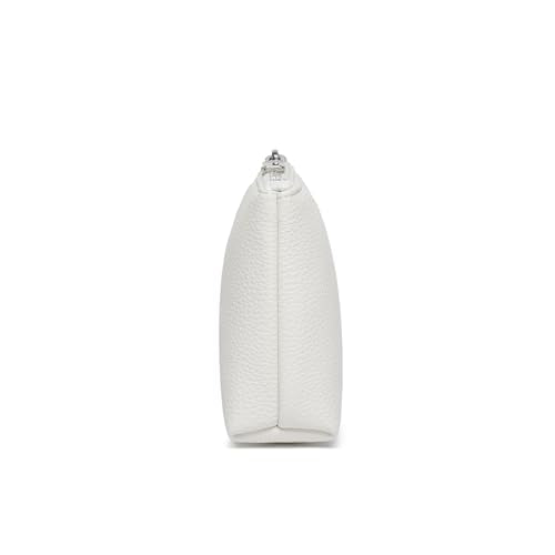Small Makeup Bag for Purse, Leather Cosmetic (Off-white) - color: Off-white