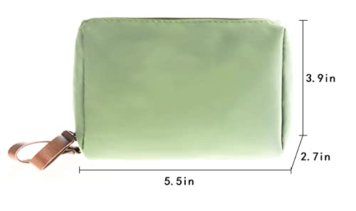 Small Makeup Bag for Purse Portable Waterproof Cosmetic Bag Travel Makeup Pouch for Women (Green, Square) - color: Green