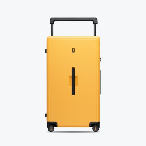 LEVEL8 Wide Handle Luggage, 28 Inch Hardshell Large Suitcase, Yellowblack - color: Yellowblack, size: 28Inch