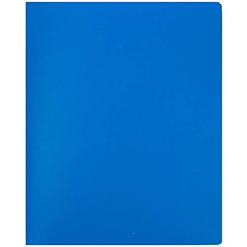 JAM PAPER Heavy Duty Plastic Multi Pocket Folders - 4 Pocket Organizer - Blue - 2/Pack - color: Blue, size: 4 Pocket (Pack of 2)