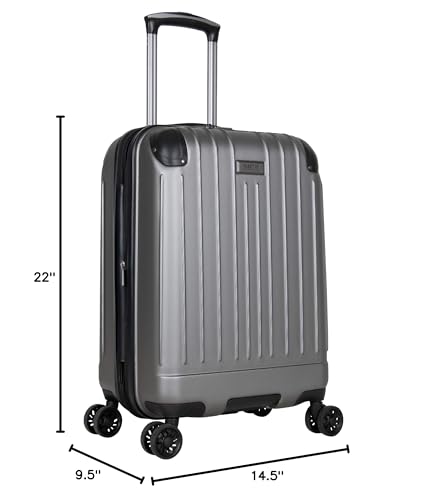 Kenneth Cole Reaction Flying Axis 20" Hardside Expandable 8-Wheel Spinner Carry-On Suitcase, Silver - color: Silver, size: 20-Inch Carry On