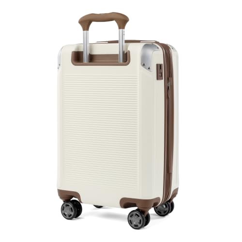 Travelpro Platinum Elite Hardside Expandable Spinner Wheel Luggage TSA Lock Hard Shell Polycarbonate Suitcase, Cream White, Carry-on 21-Inch - color: Cream White, size: Carry-on 21-Inch