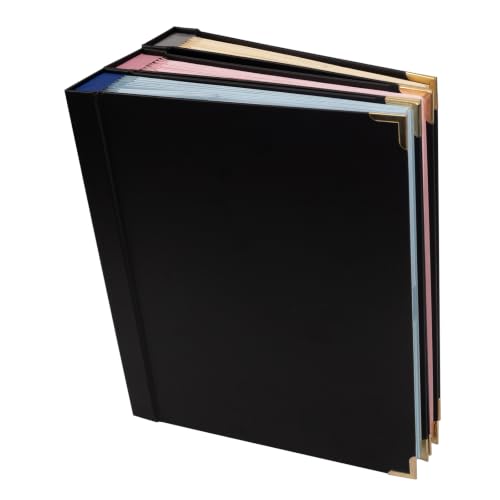 Document Organizer | in Case I Die Binder Organizer with Labels-Black+Khaki - color: Khaki