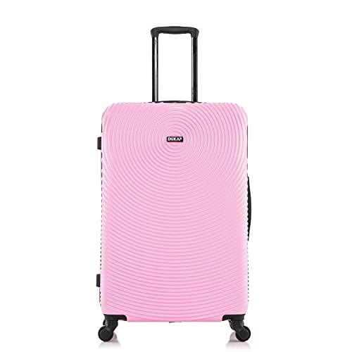 DUKAP INCEPTION Luggage with Spinner Wheels | Durable Lightweight Hardside Suitcase, Travel Bag with Handle and Trolley, 28-Inch Large Checked Luggage | Pink - color: Pink, size: 28 Inch