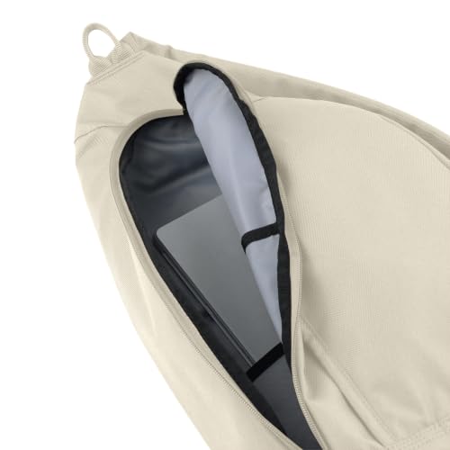 Carhartt Durable Sling Bag, Crossbody Backpack with Side Release Buckle, Tablet Sleeve and Adjustable Strap, Chalk, 10L - color: Chalk