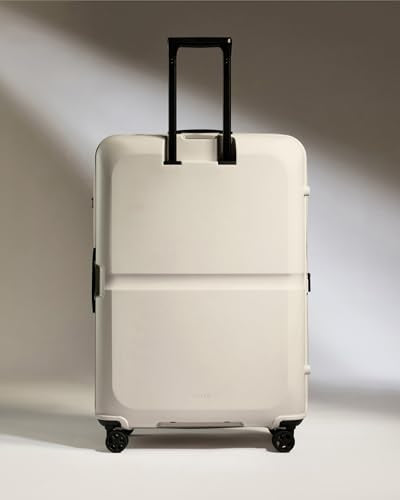 ANTLER - Single Stripe Hardside Luggage 32 Inch Large Suitcase - Durable, Lightweight & Expandable, 4 Spinner Wheels - Adjustable Handle, TSA Lock - Taupe - color: Taupe, size: Large
