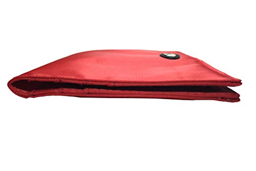 Big Skinny Women's Executive Bi-Fold Checkbook Slim Wallet, Holds Up to 40 Cards - color: Lipstick Red