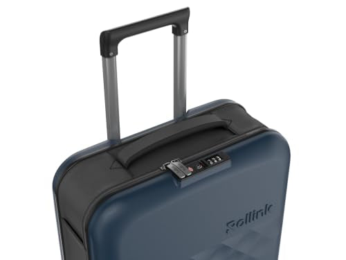ROLLINK Foldable Flex 360 Carry-On Suitcase 21” – Hardshell Luggage, Double Spinner Wheels, TSA Lock, Lightweight & Durable Travel Case – Scratch, Water & Impact Resistant (Atlantic Blue) - color: Atlantic Blue, size: Carry-On International 21-Inch