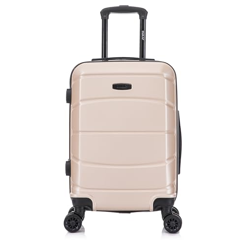 DUKAP SENSE 20-Inch Carry-On Hardside Spinner Luggage Durable Champagne - color: Champagne, size: 20 Inch, style: Sense Single