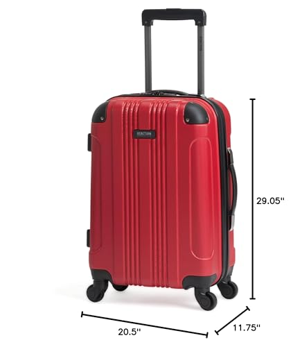 Kenneth Cole REACTION Out of Bounds Lightweight Hardshell 4-Wheel Spinner Luggage, Scarlet Red, 24-Inch Checked - color: Scarlet Red, size: 24-Inch Checked