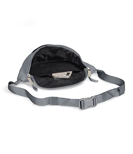 THE NORTH FACE Jester Lumbar Pack | Fanny Pack With Water Repellent Finish, 2.2 Liters, Crossbody Adjustable Strap - color: Mid Grey Dark Heather/TNF Black, size: One Size