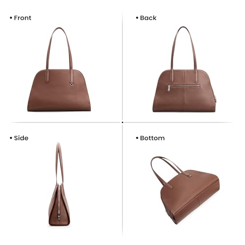 befen Genuine Leather Tote Bag for Women Work Travel Leather Purse Handbags - color: Z3-dark Brown