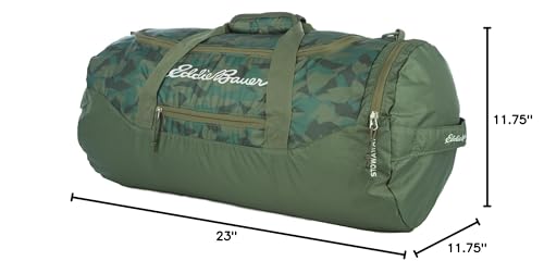 Eddie Bauer Stowaway Packable Duffel Bag| Travel | Foldable | Lightweight | Durable | Ripstop Polyester | 23" Length | 45L Capacity - Sprig Green - color: Sprig