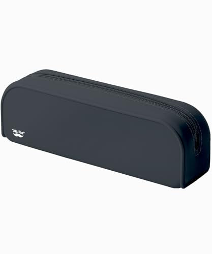 Mr. Pen- Silicone Pencil Case, Aesthetic Pencil Bag for Women, Makeup Pouch - color: Black