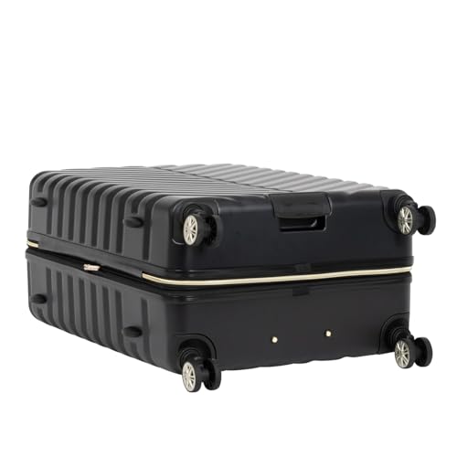 Kenneth Cole REACTION Madison Square Lightweight Hardside Chevron Expandable Spinner Luggage, Black, (28-Inch Checked) - color: Black, size: 28-Inch Checked