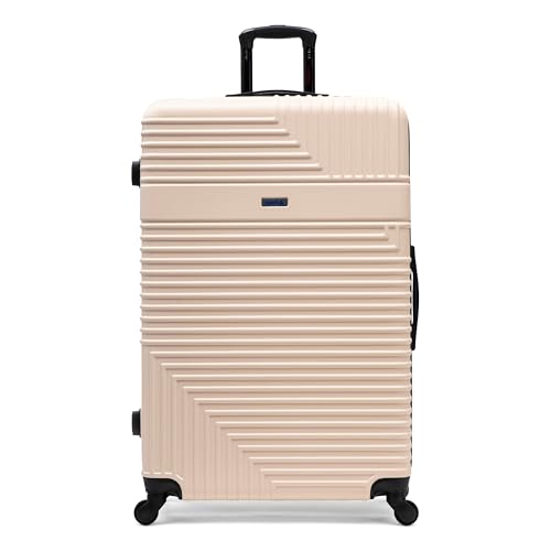 InUSA RESILIENCE Luggage with Spinner Wheels | Durable Lightweight Hardside Suitcase, Travel Bag with Handle and Trolley, 32-Inch Extra-Large Checked Luggage | Sand - color: Sand, size: 32 Inch