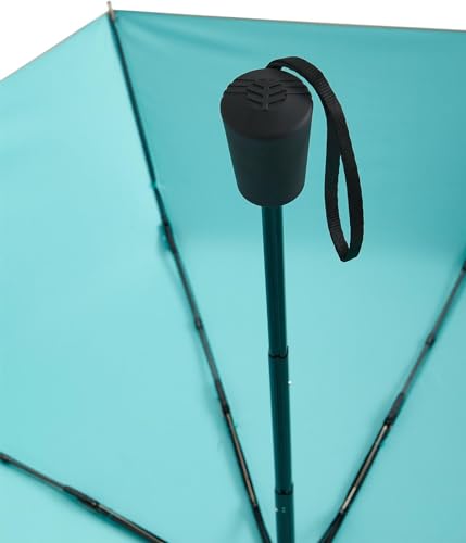 Coolibar Unisex Sanya Compact Umbrella - UPF 50+ Sun Protection - Cabana - color: Gold /Aqua Metallic
