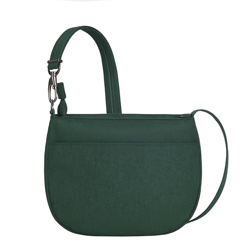 Travelon Anti-Theft Metro Saddle Crossbody - color: Forest Heather