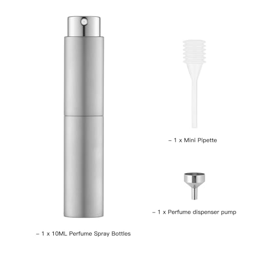 Tekson 10ml Travel Perfume Atomizer, Cologne Spray Bottle, Coffee Sprayer - color: sliver