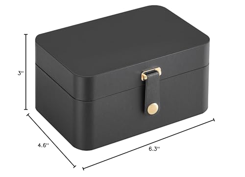 SONGMICS Travel Jewelry Organizer, 2-Layer Portable Jewelry Box Case - color: Slate Gray