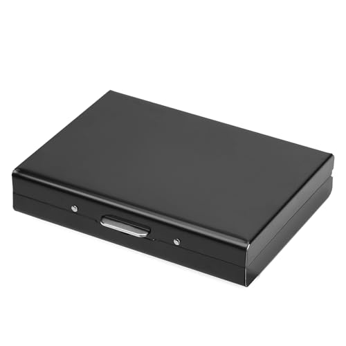 Credit Card Holder Wallet Stainless Steel Card Case RFID Blocking Business Card Holder Protector for Women Men - color: H-Black