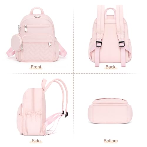 SYTRAH Mini Backpack for Women Small Back-pack Purse,Puffer Daypack Pink - color: Pink