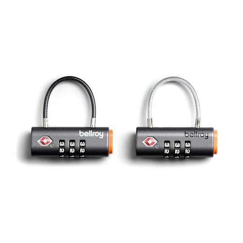 Bellroy Travel Lock Duo (Set of 2 TSA Luggage Locks with Flexible Fit and Combination Function) - Graphite