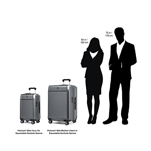 Travelpro Platinum Elite Hardside Luggage 2-Piece Set, Sand, 21 & 25-Inch - color: Metallic Sand, size: 2-Piece Set (21/25)