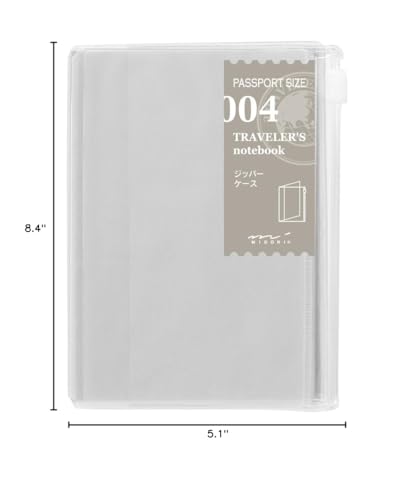 Midori Traveler's Notebook (Refill 004) Zipper Case Passport Size