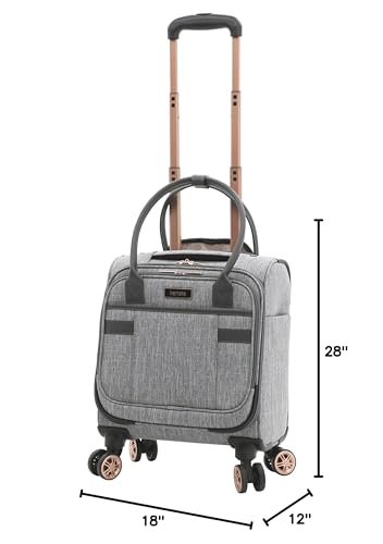 kensie Hudson Softside 3-Piece Spinner Luggage Set, Heather Gray - color: Heather Gray