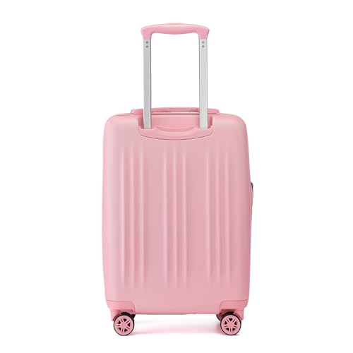 Kono Carry On Luggage 22x14x9 Airline Approved 20 Inch Expandable, Pink - color: Pink, size: 20"