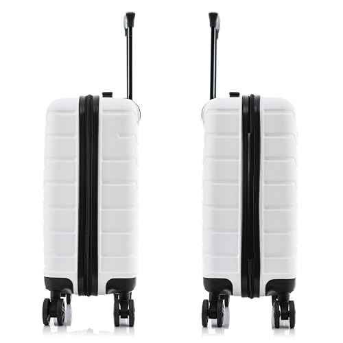 InUSA TREND 20-Inch Carry-On Hardside Spinner Luggage Lightweight Durable White - color: White, size: 20 Inch