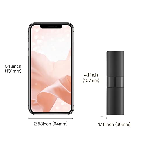 Travel Perfume Atomizer 20ml, Refillable Cologne Spray Bottle, 4 Pack Empty - color: 4Black