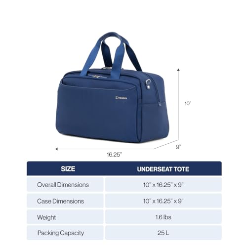 Travelpro Versapack+ Underseat Travel Tote Bag, Navy Blue - color: Estate Blue