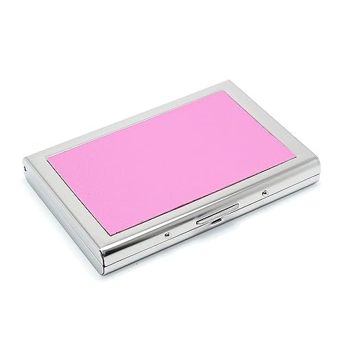 RFID Blocking Credit Card ID Holder Slim Money Travel Stainless Steel Men Secure Protector Wallet (Silver Pink) - color: Silver Pink
