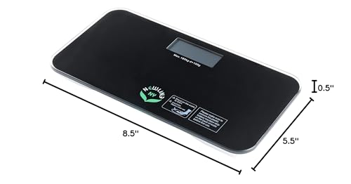 700 Series Travel Digital Bathroom Scale, 400 lb, Cool Black - color: Black