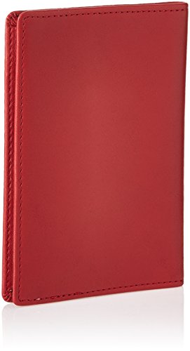 Royce Leather Passport Holder and Travel Document Organizer - color: Red