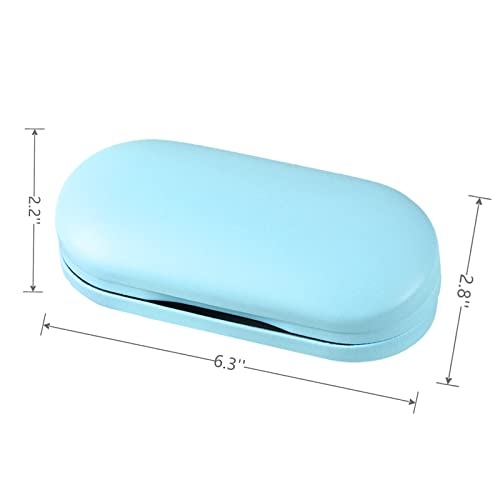 AITIME 2 in 1 Contact Lens and Glasses Case Combo,Contact Travel Case Kit - color: Light Blue