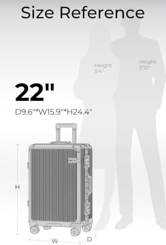 22 Inch Zipperless Checked In Luggage with Aluminum Frame, Green - color: Slate Green, size: Checked in 22inch