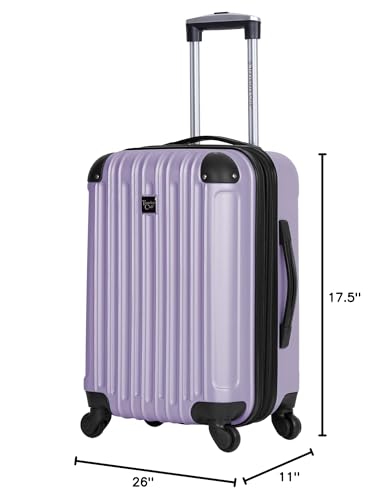 Travelers Club Midtown Hardside 4-Piece Luggage Travel Set, Lilac - color: Lilac