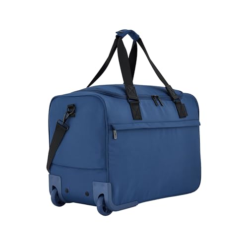 Scotch & Soda Amsterdam Travel Duffel Bag, Ocean Blue, 21-Inch Rolling - color: Ocean Blue, size: 21-Inch