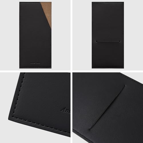 carrotez PU Leather Card and Cash Envelope for Travel and Budgeting - Black - color: Black