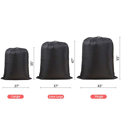 Extra Large Laundry & Storage Bag (43"x55", Black) - size: 43"x55"