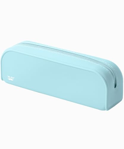 Mr. Pen- Silicone Pencil Case, Aesthetic Pencil Bag for Women, Makeup Pouch - color: Light Blue