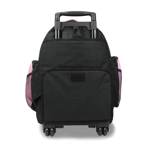 World Traveler Transworld 22-Inch Carry-On Rolling Backpack - Pink - color: Pink