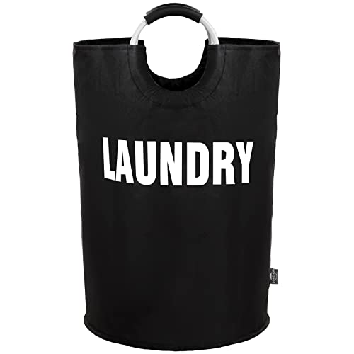 DOKEHOM 160L XX-Large Laundry Basket Bag, Collapsible Tall Hamper, Black - color: Black, size: 160L